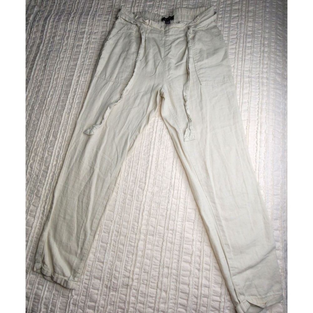 Primark khaki linen Beach style pants size 6